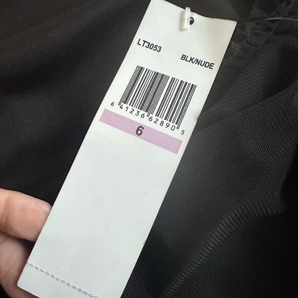 NEW London Times Black Empire Mini Dress Mesh Goth Witchy Coquette Flirty Y2K - Picture 6 of 10